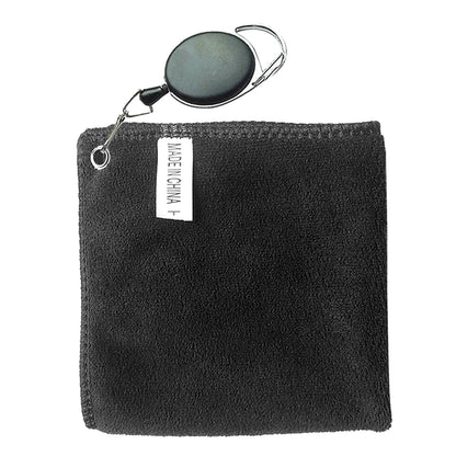 Wet & Dry Golf Towel with Retractable Hook – Clean Clubs & Balls Anywhere